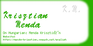 krisztian menda business card